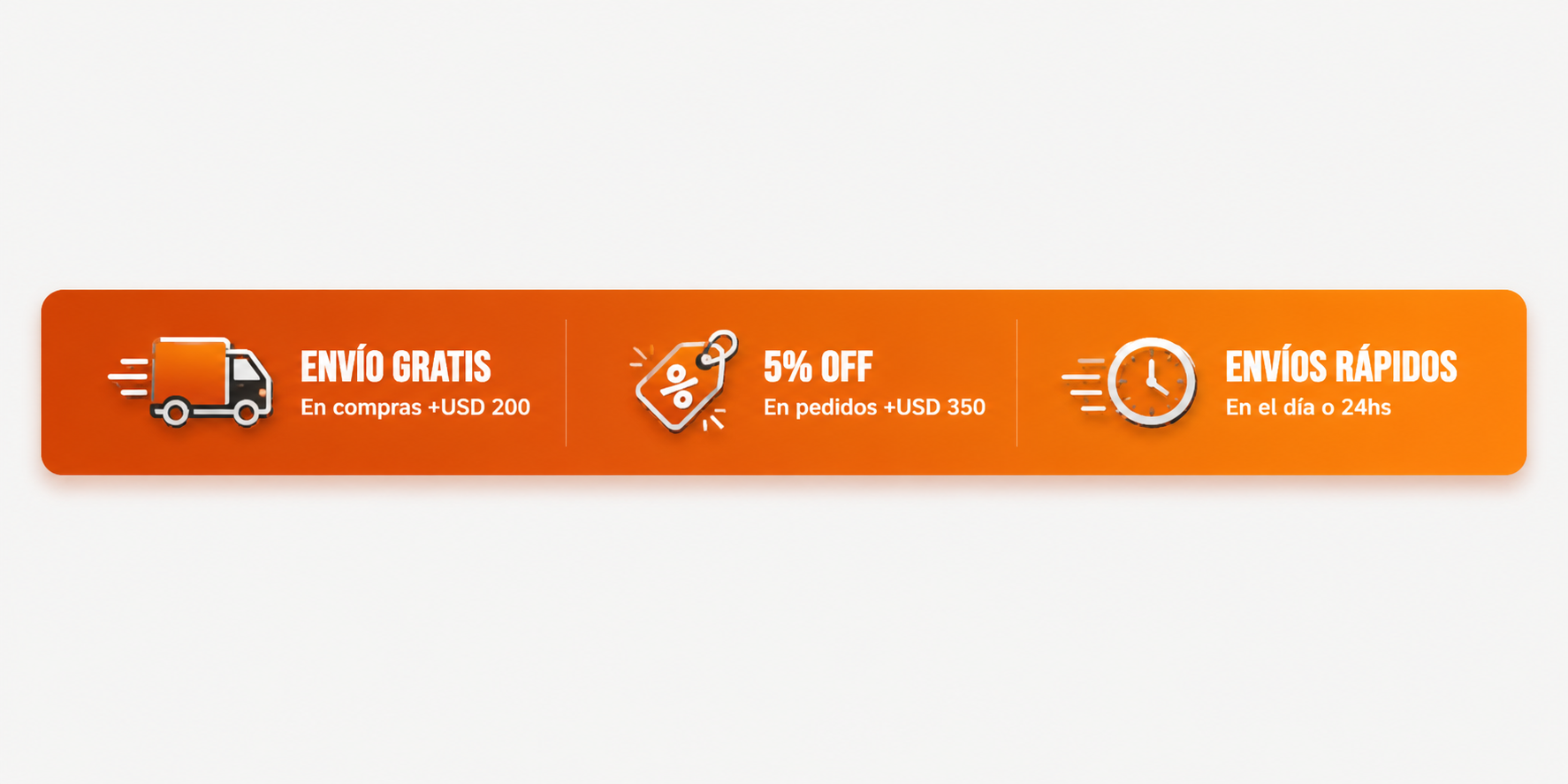 Envío gratis · 5% OFF · Envíos rápidos